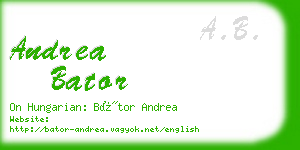andrea bator business card